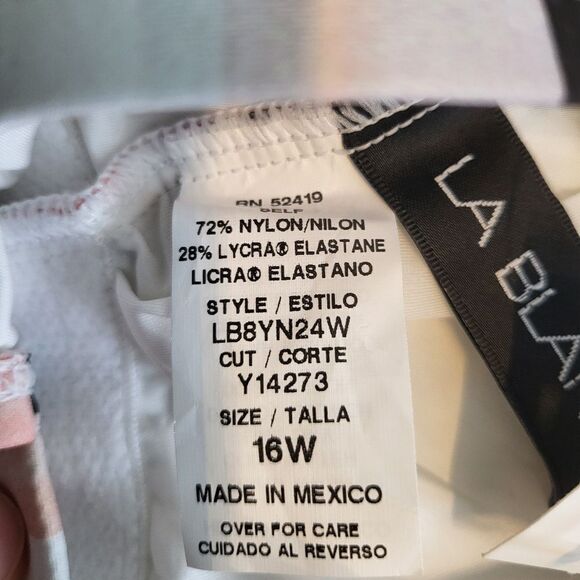 LA BLANKA one piece swimsuit 16W Size - Picture 6 of 8